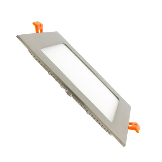 Dalle LED Carrée 12W IP20 Encastrée 152x152mm, Aluminium Argenté