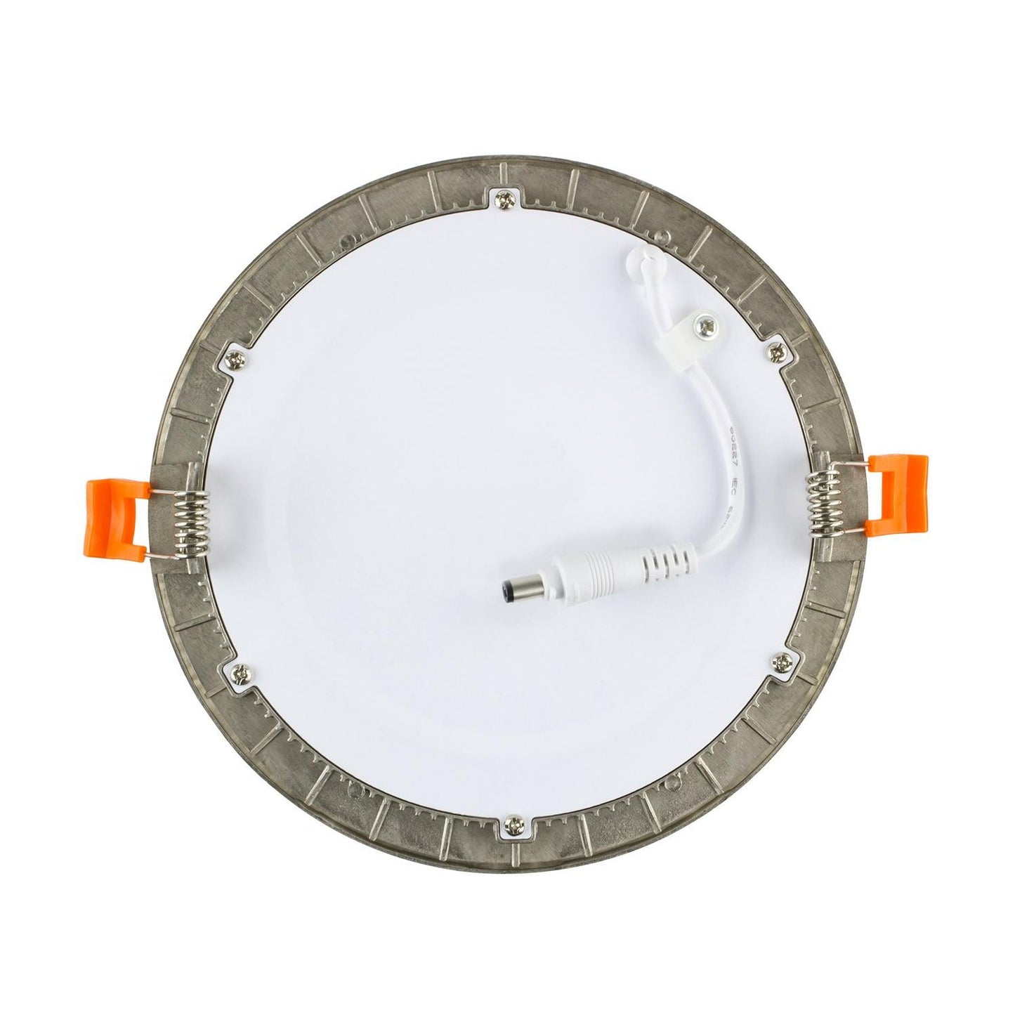 Dalle LED Ronde 15W Extra-Plate Argentée IP20