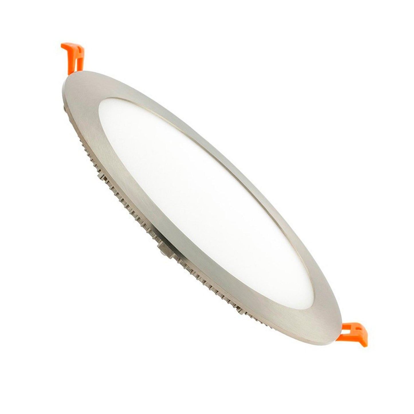 Dalle LED Ronde 15W Extra-Plate Argentée IP20