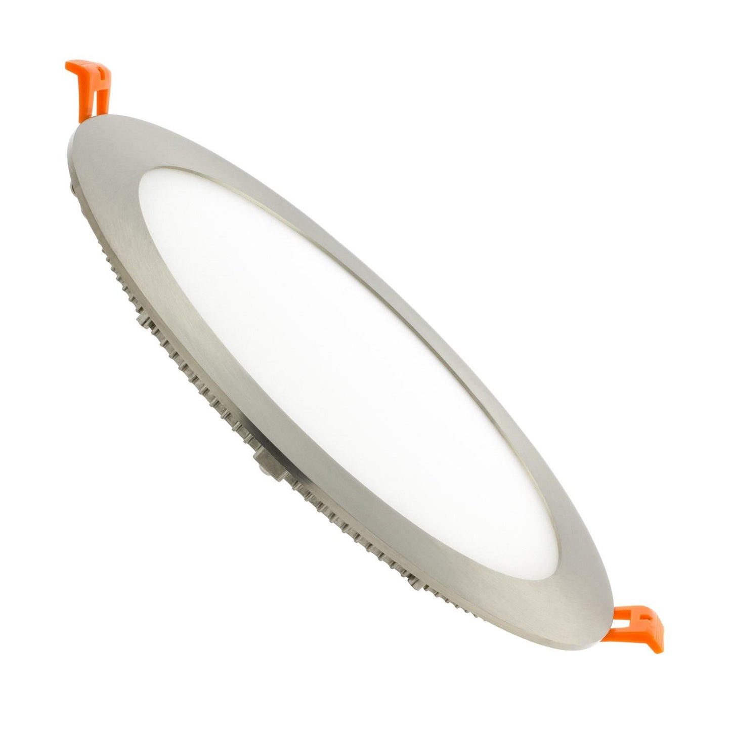 Dalle LED Ronde 15W Extra-Plate Argentée IP20