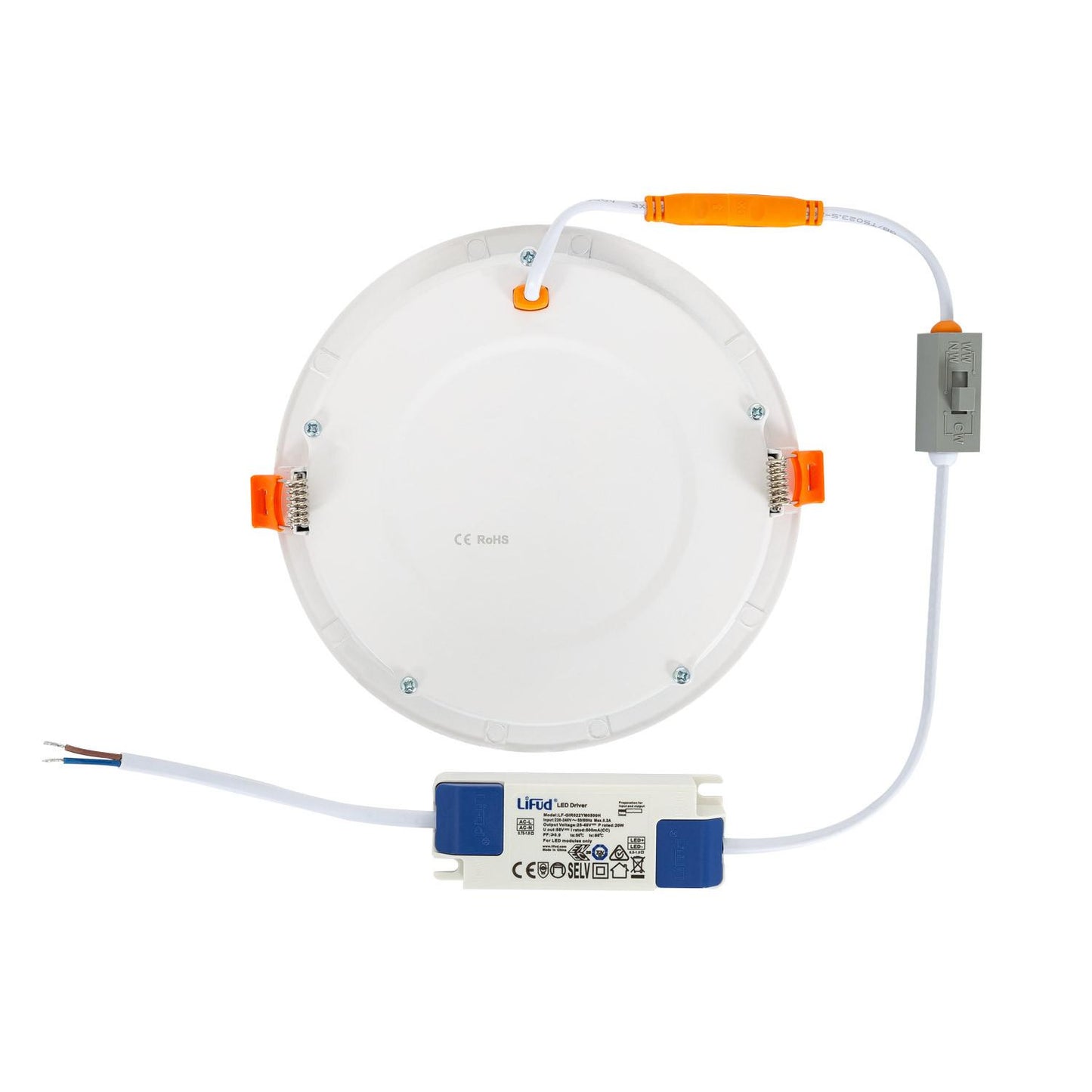 Dalle LED Encastrée 16W Ronde IP40 Non-Dimmable pour Intérieur