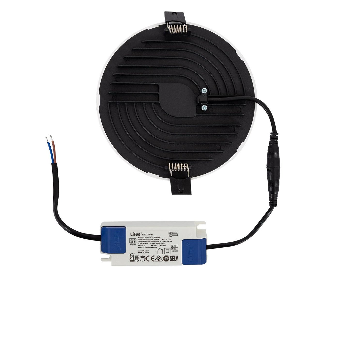 Dalle LED Ronde 16W, Ø135mm, IP40, Non Dimmable, Installation Encastrée