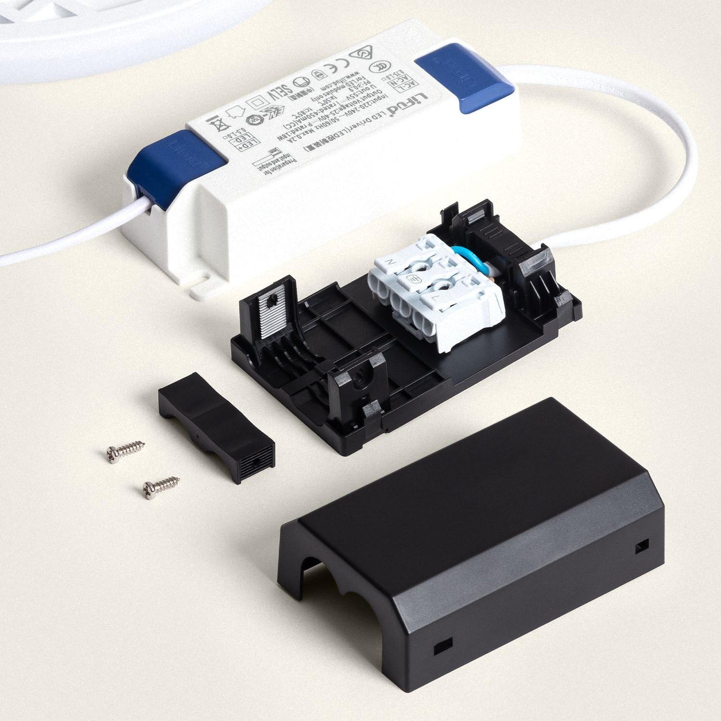 Dalle LED Ronde 18W IP44, Ø50-190 mm, Installation en Saillie
