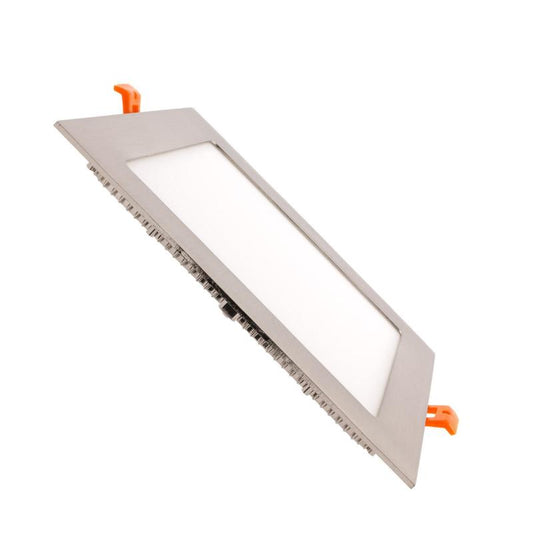 Dalle LED Carrée 18W Encastrée, IP20, 205x205mm, Argentée