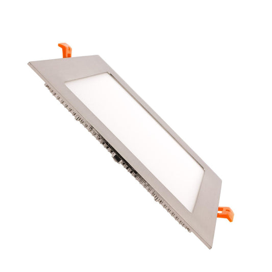 Dalle LED Carrée 18W Encastrée, IP20, 205x205mm, Argentée