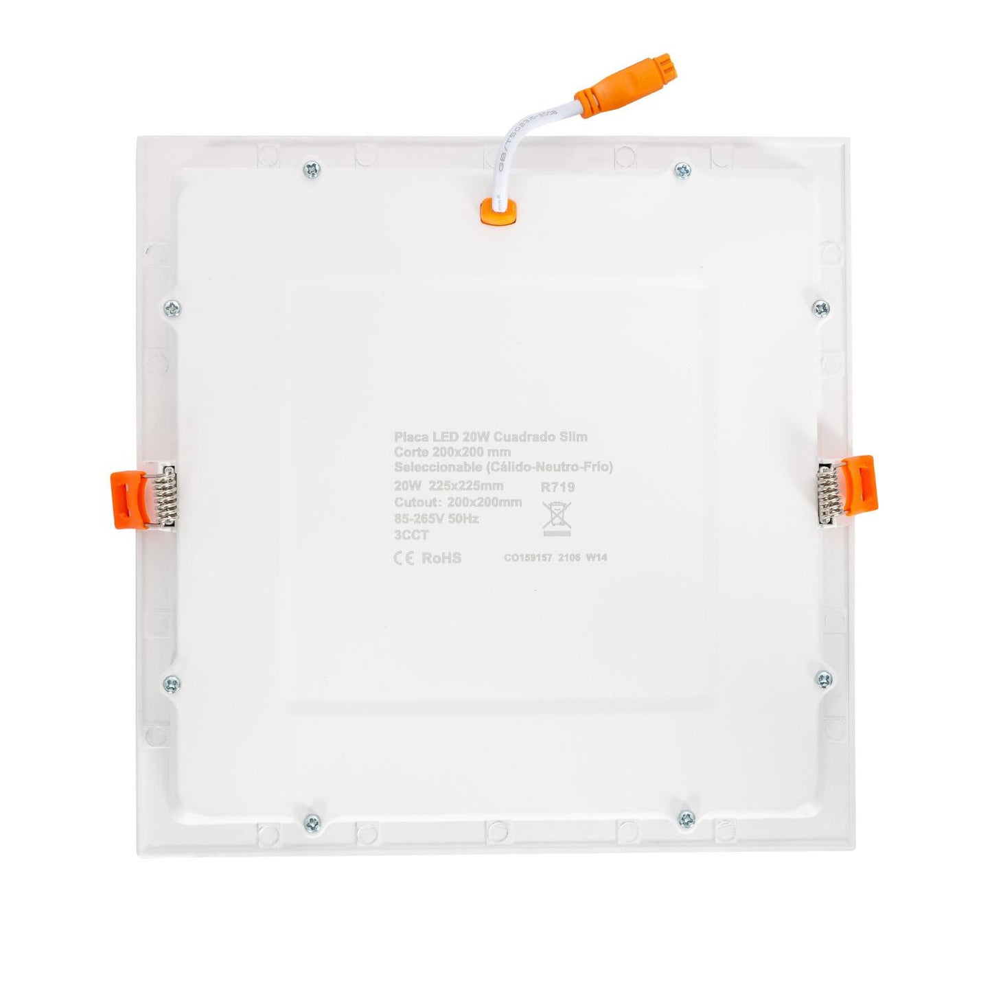 Dalle LED Carrée 20W 200x200mm IP40 Non-Dimmable pour Intérieur