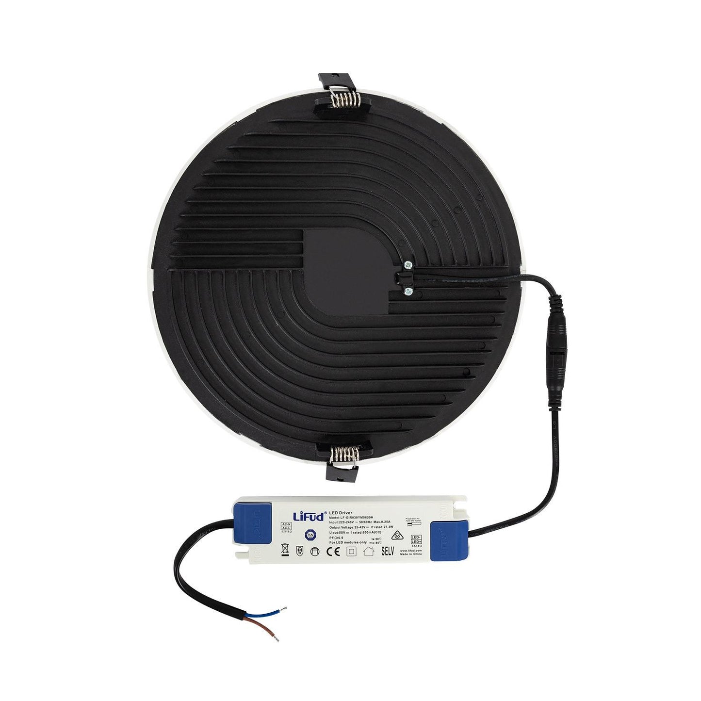 Dalle LED Encastrée 30W Ronde IP44, Ø 205 mm, Luminosité 3600 lm