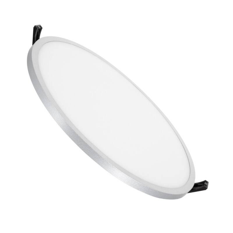 Dalle LED Ronde 30W Surface Encastrée, IP40, Ø205mm, UGR 19, Grise