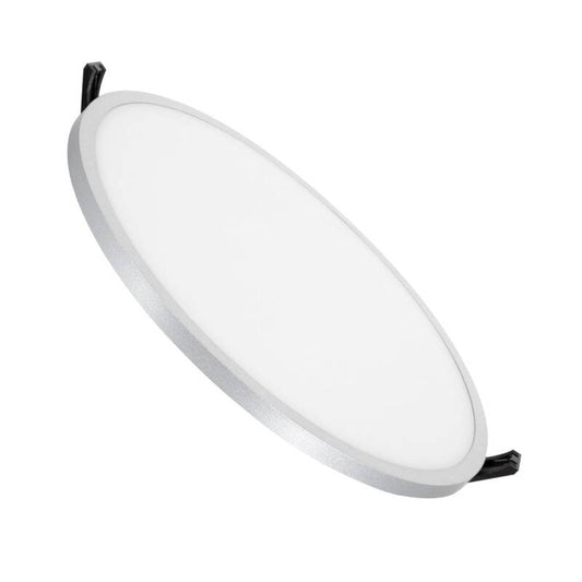 Dalle LED Ronde 30W Surface Encastrée, IP40, Ø205mm, UGR 19, Grise