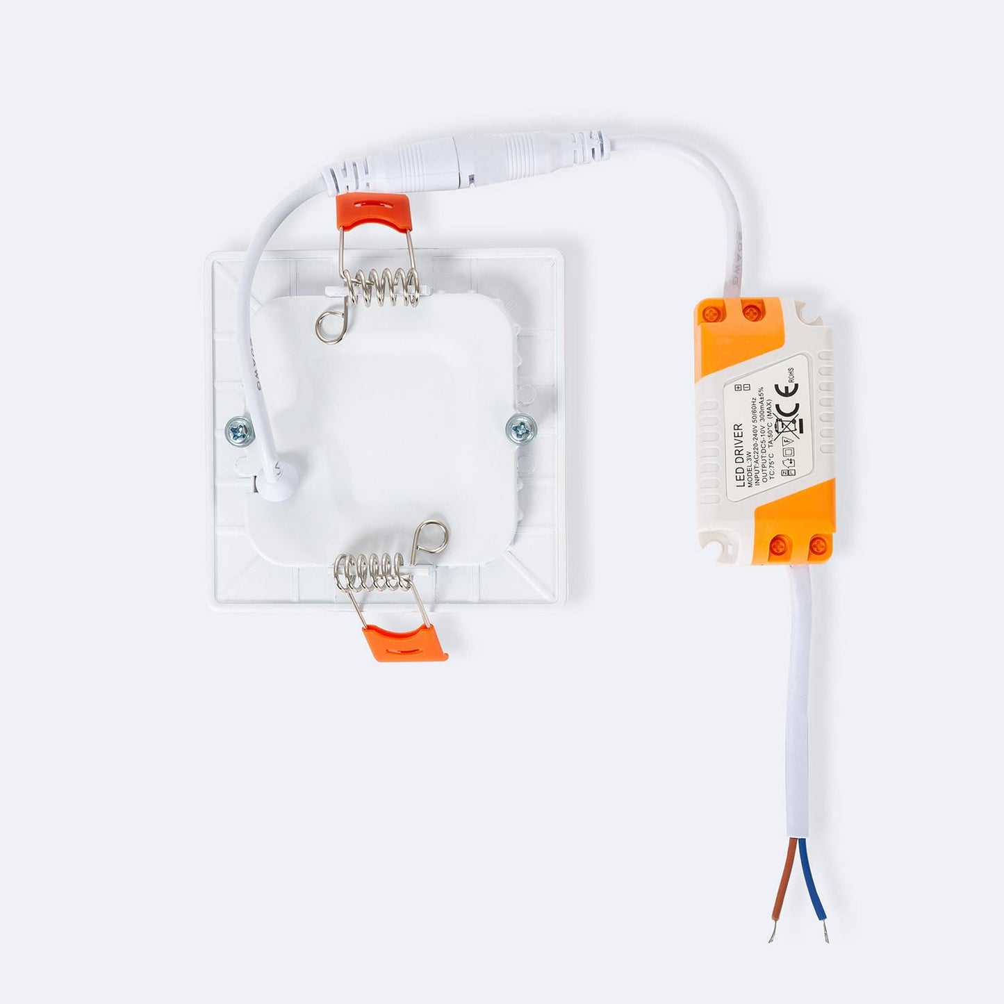 Dalle LED 3W Carrée Encastrée, IP20, 300 lm, Aluminium - Pack de 2