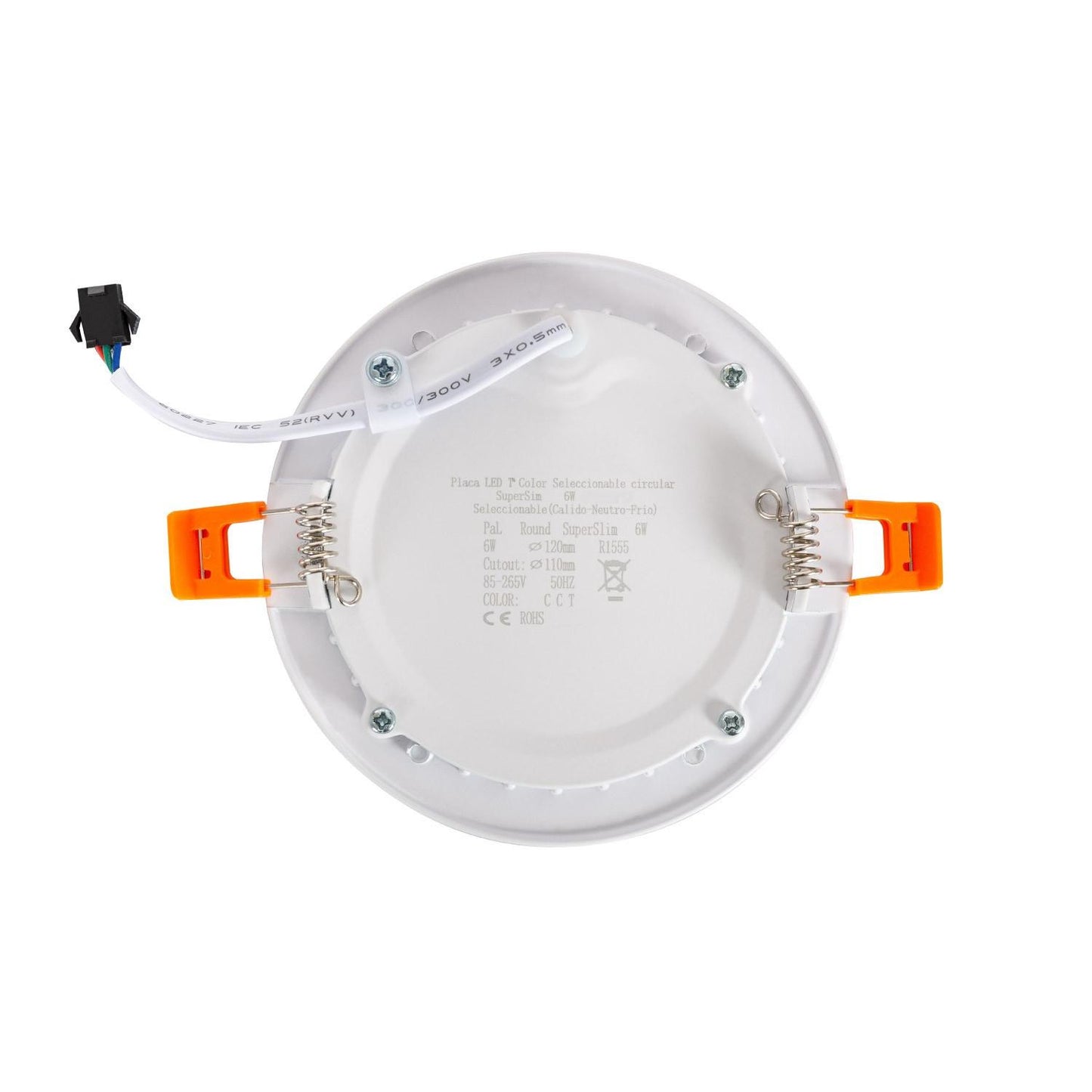 Dalle LED Encastrée 6W Ronde IP20 Dimmable avec Télécommande
