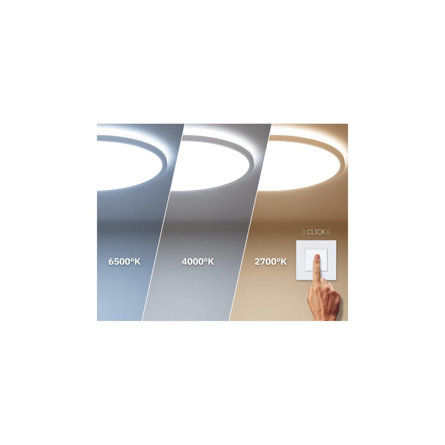 Dalle LED Encastrée 6W Ronde IP20 Dimmable avec Télécommande