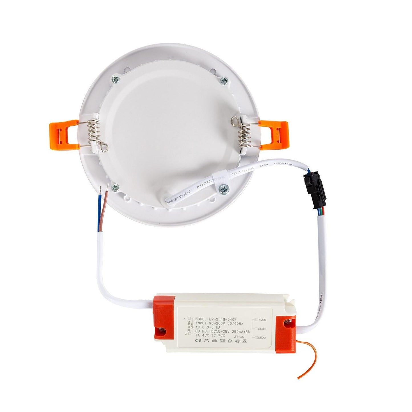 Dalle LED Encastrée 6W Ronde IP20 Dimmable avec Télécommande