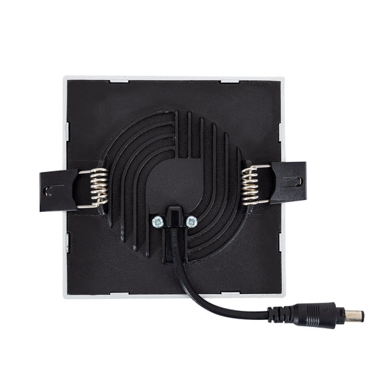 Dalle LED Carrée 8W High Lumen, IP44, IK05, Installation Encastrée, Argentée
