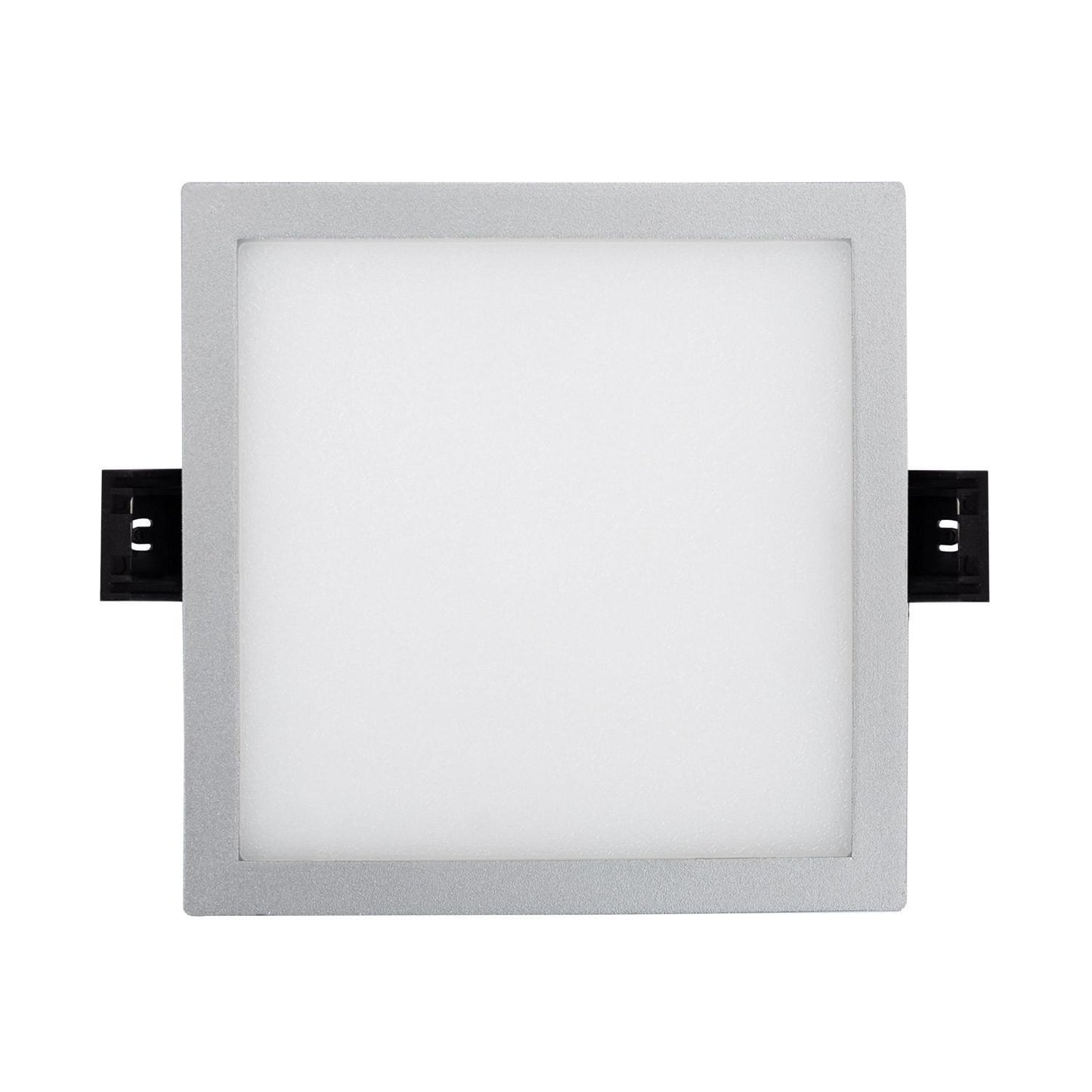 Dalle LED Carrée 8W High Lumen, IP44, IK05, Installation Encastrée, Argentée