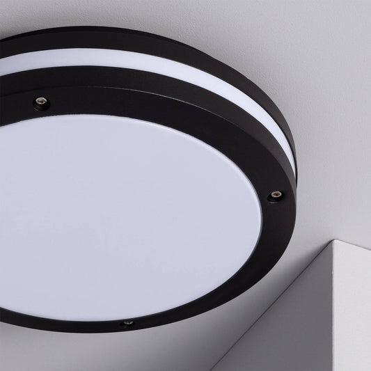Plafonnier Rond Métal Ø300 mm IP54 pour Extérieur, 20W, E27