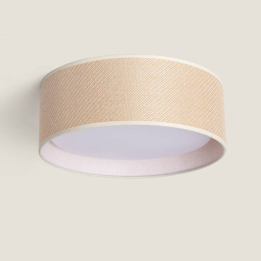 Plafonnier Rond en Rotin Ø360, IP20, 20W, Installation en Saillie