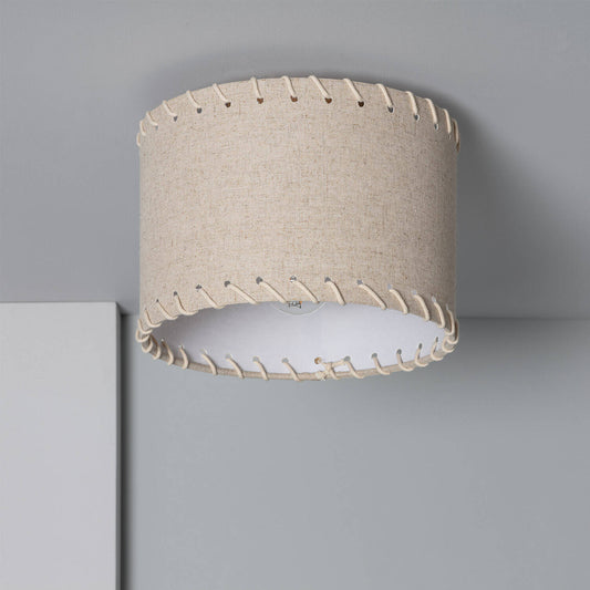 Plafonnier Rond en Tissu Ø250 mm, IP20, Installation en Saillie