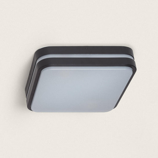 Plafonnier Carré Extérieur 30W IP44 Aluminium Noir 285x285 mm