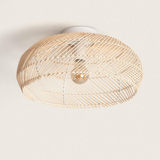 Plafonnier LED en Bambou Nango, 40W, IP20, Non Dimmable