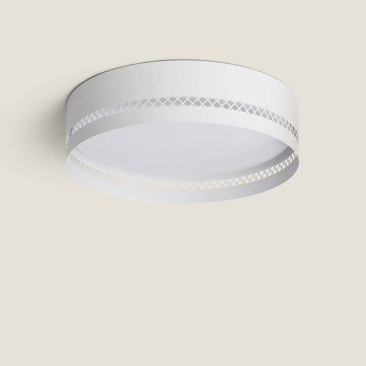 Plafonnier LED 30W IP20 Métal Blanc Mat 1650 lm