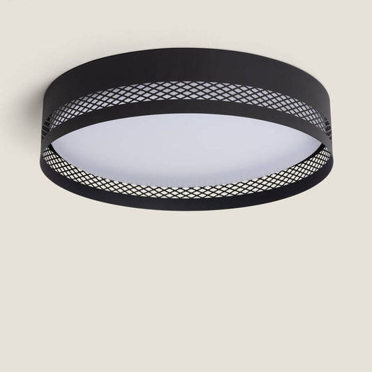 Plafonnier LED 40W Noir Mat, IP20, 1980lm, Installation en Saillie