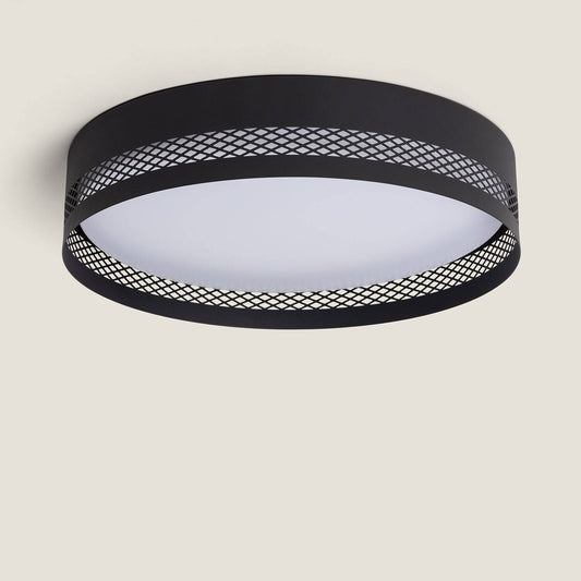 Plafonnier LED 40W Noir Mat, IP20, 1980lm, Installation en Saillie