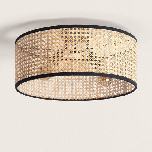 Plafonnier LED Rotin Huela, 20W, IP20, Installation en Saillie