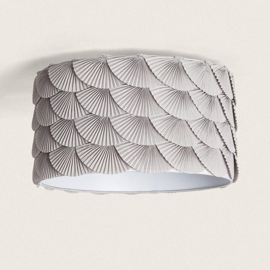 Plafonnier LED Anabela 40W IP20 en Métal et Tissu Gris