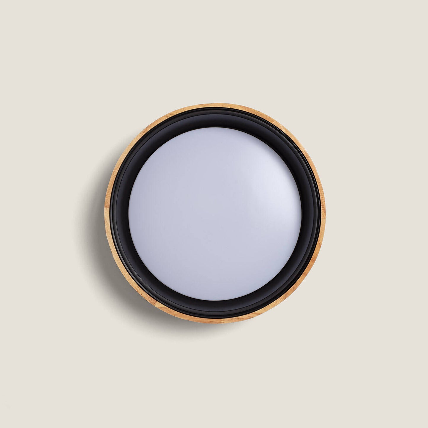 Plafonnier LED Rond 15W Bois Noir Ø370 mm IP20