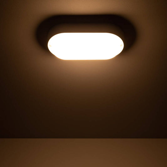 Plafonnier LED Ovale 15W IP65 85x173 mm pour Extérieur