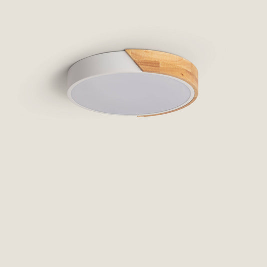 Plafonnier LED Rond 18W Bois Semi-Dari Ø320 mm IP20