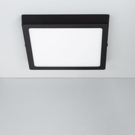 Plafonnier LED 18W Carré 210x210 mm IP20 Dimmable Noir