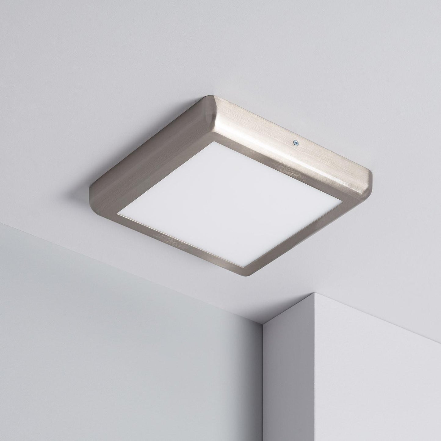 Plafonnier LED Carré 18W Métal 225mm IP20 Non Dimmable