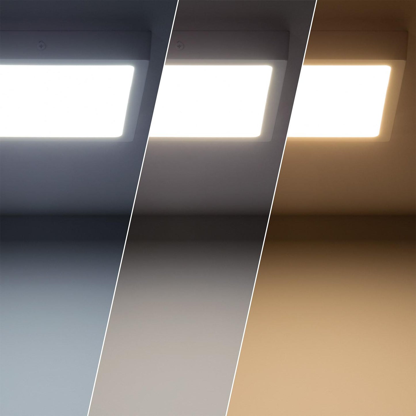 Plafonnier LED Carré 18W Extra-Plat, IP20, 205x205 mm, UGR17