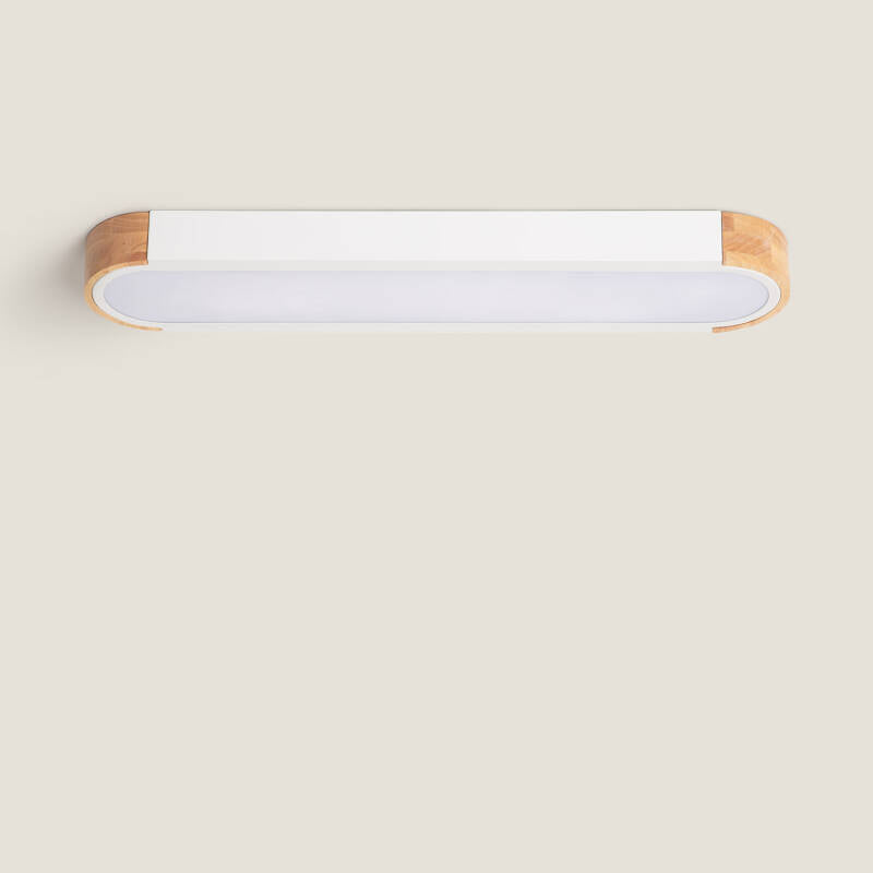 Plafonnier LED 18W 140x650 mm Bois et Métal IP20 Non Dimmable