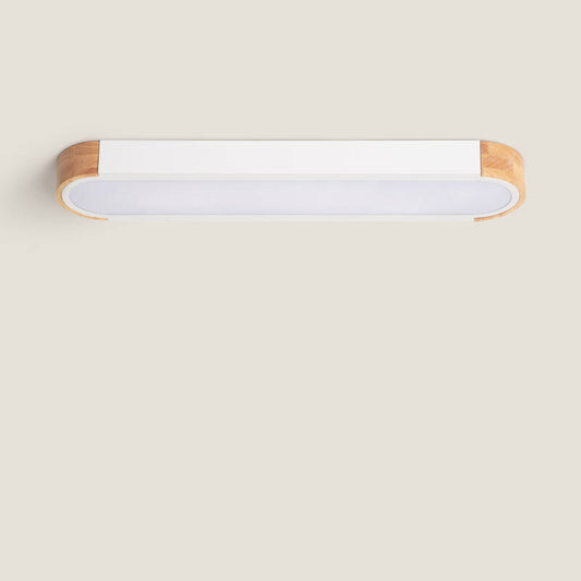 Plafonnier LED 18W 140x650 mm Bois et Métal IP20 Non Dimmable