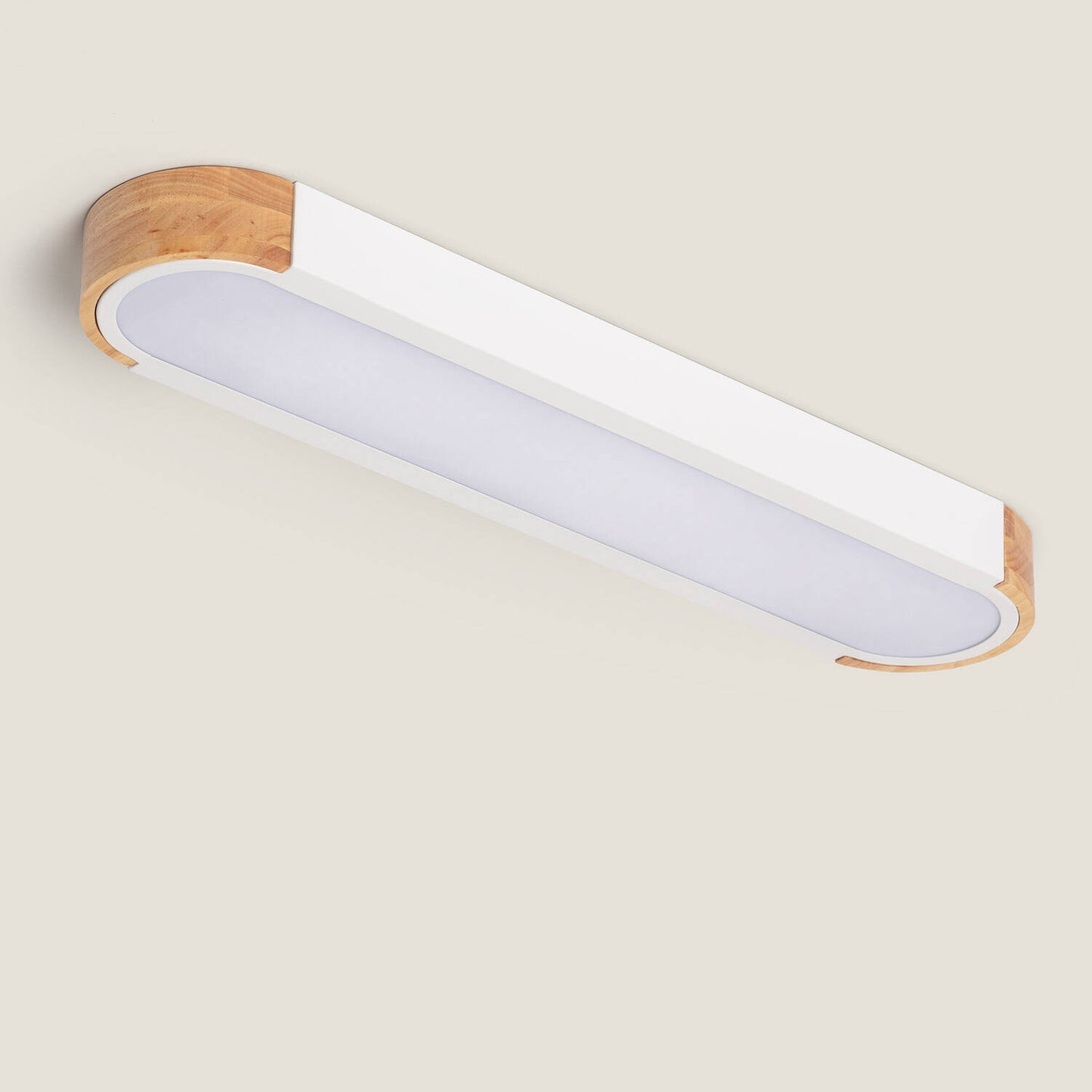 Plafonnier LED 18W 140x650 mm Bois et Métal IP20 Non Dimmable
