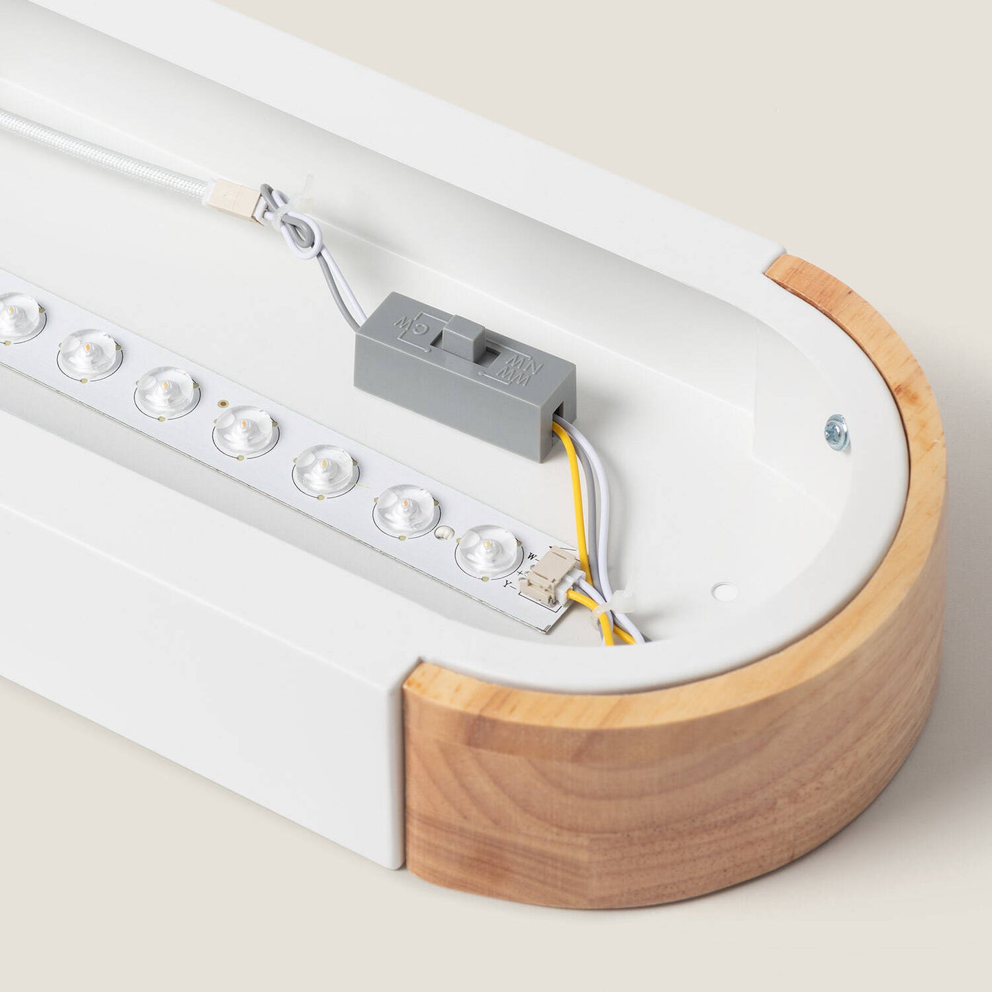 Plafonnier LED 18W 140x650 mm Bois et Métal IP20 Non Dimmable