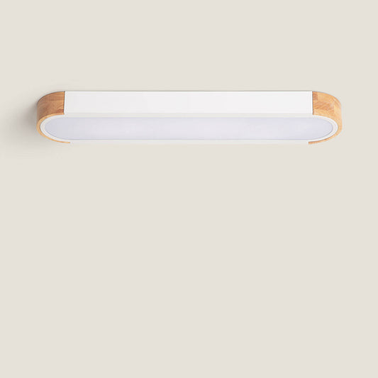Plafonnier LED 18W 140x650 mm Bois et Métal IP20 Non Dimmable