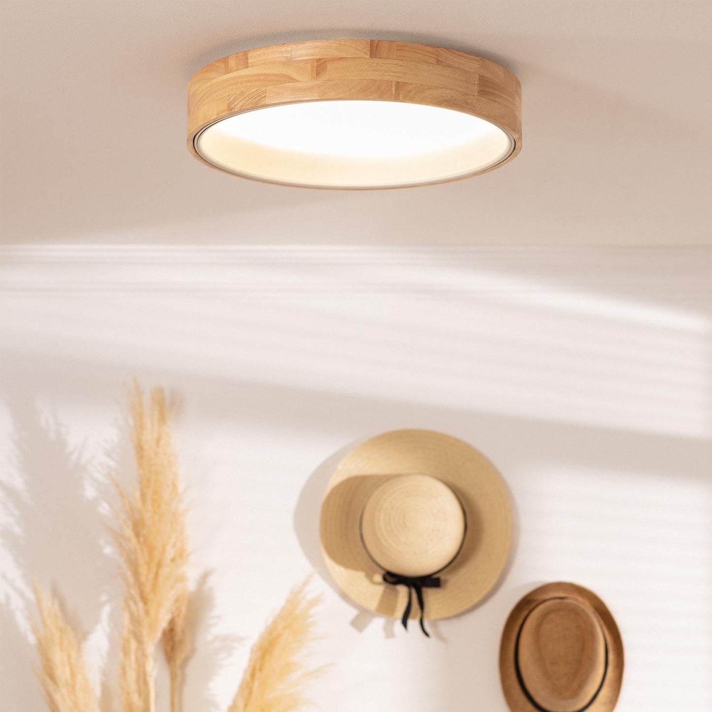 Plafonnier LED Rond 20W Bois Dari Ø470 mm IP20