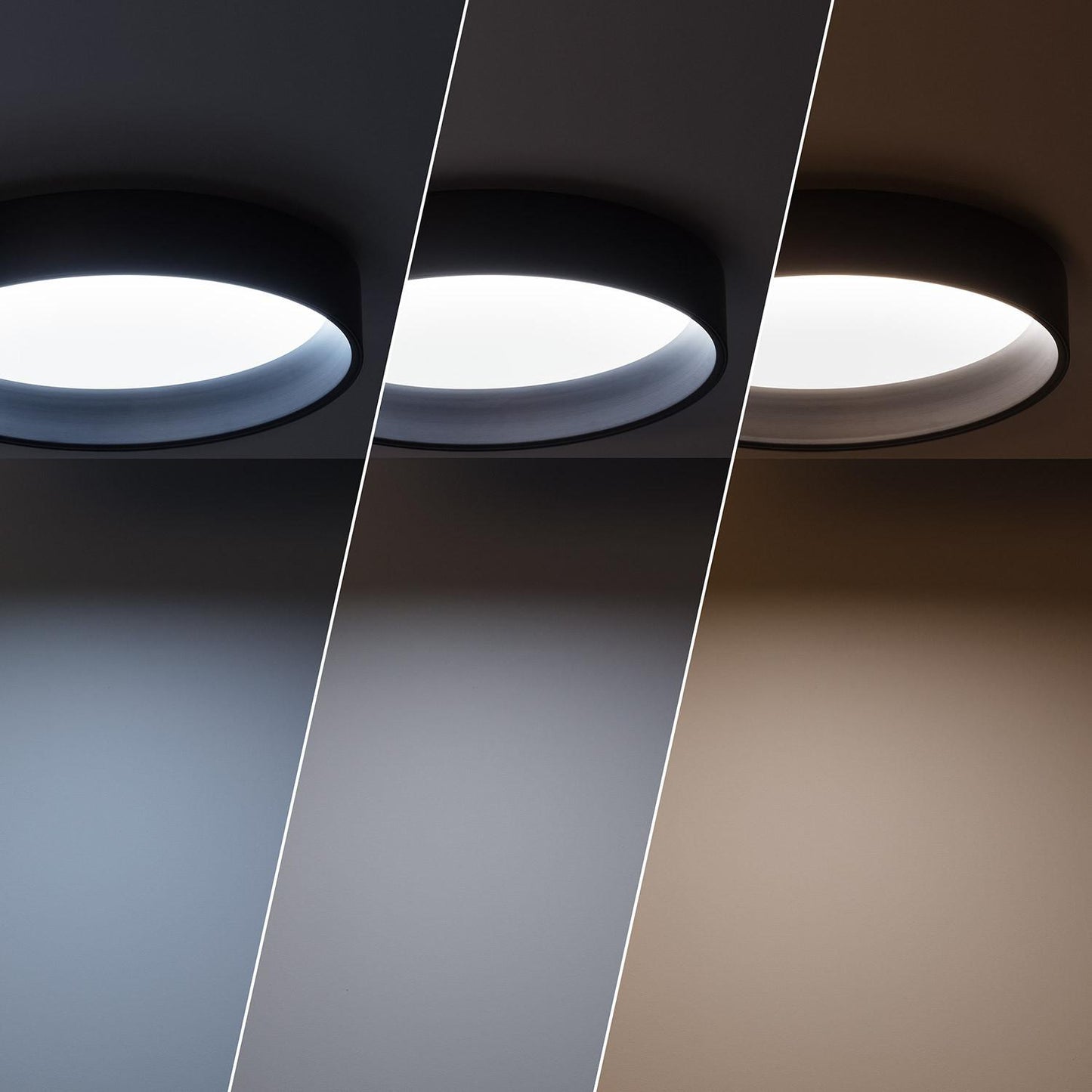 Plafonnier LED Rond 20W Ø450 mm IP20 Noir Non Dimmable