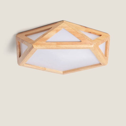 Plafonnier LED en Bois 20W, IP20, 1500lm, Installation en Saillie