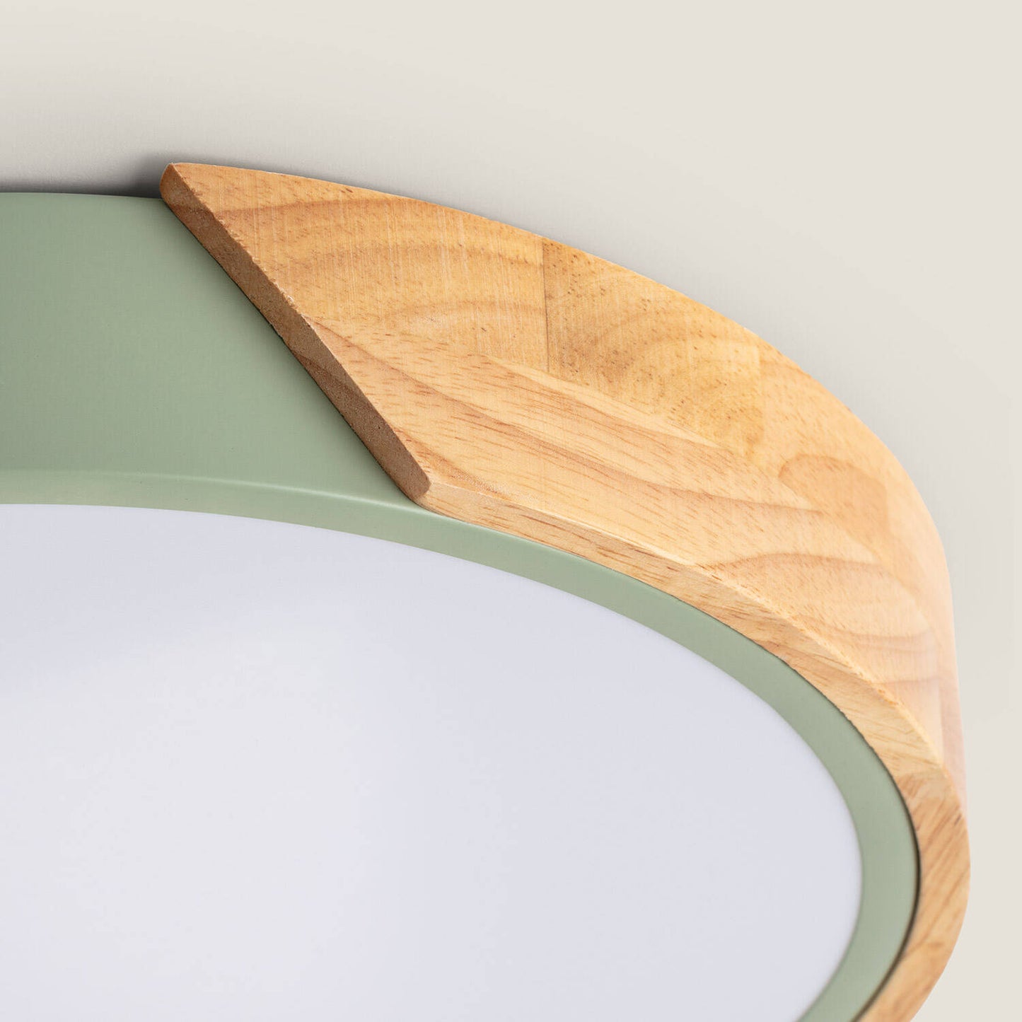 Plafonnier LED Rond en Bois 24W, IP20, Ø418 mm
