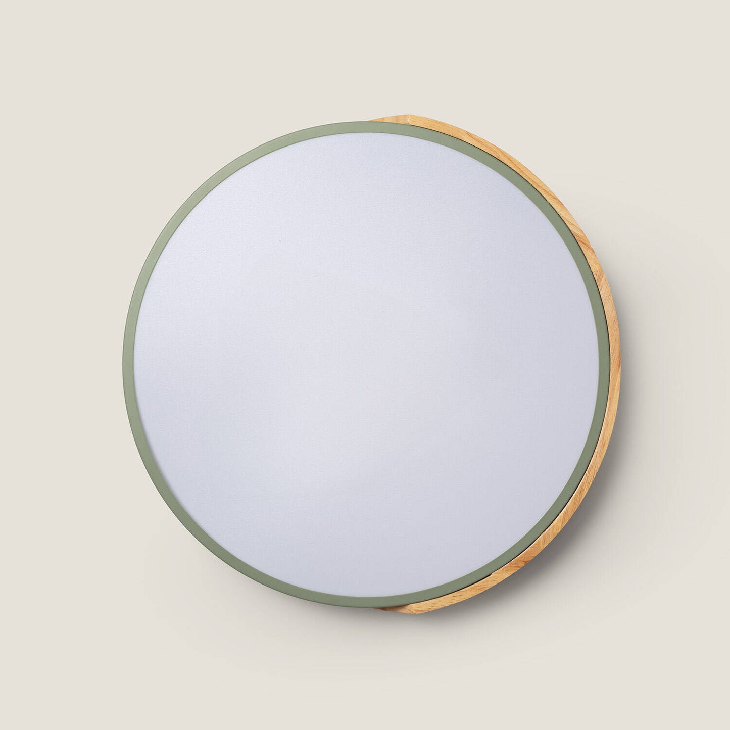 Plafonnier LED Rond en Bois 24W, IP20, Ø418 mm