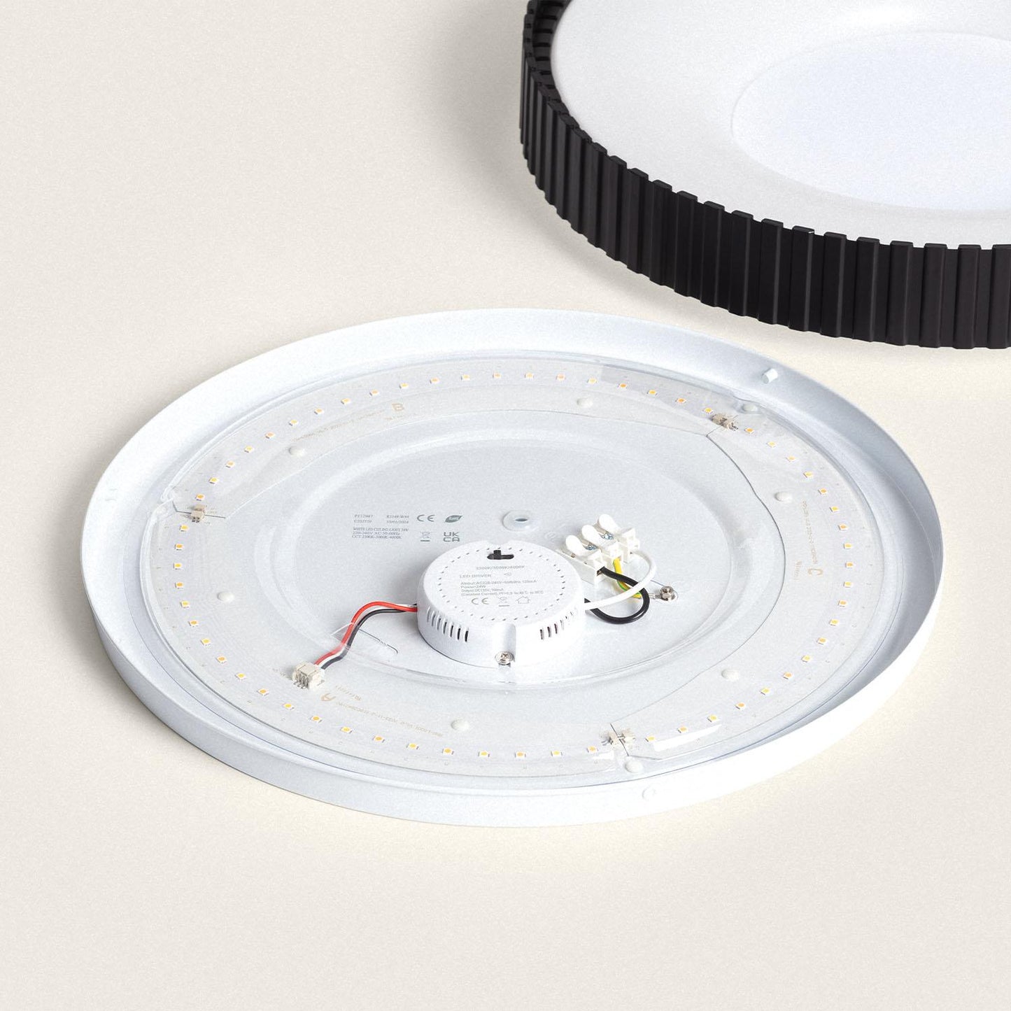 Plafonnier LED Rond 24W IP20 Métal Noir