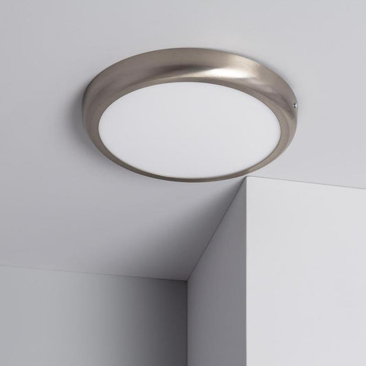 Plafonnier LED Rond 24W Métal Silver Ø300mm IP20