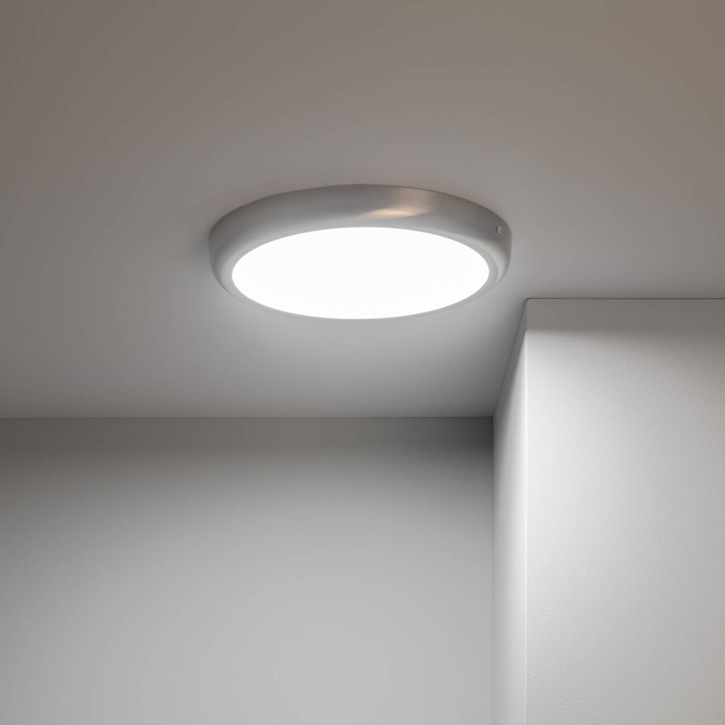 Plafonnier LED Rond 24W Métal Silver Ø300mm IP20