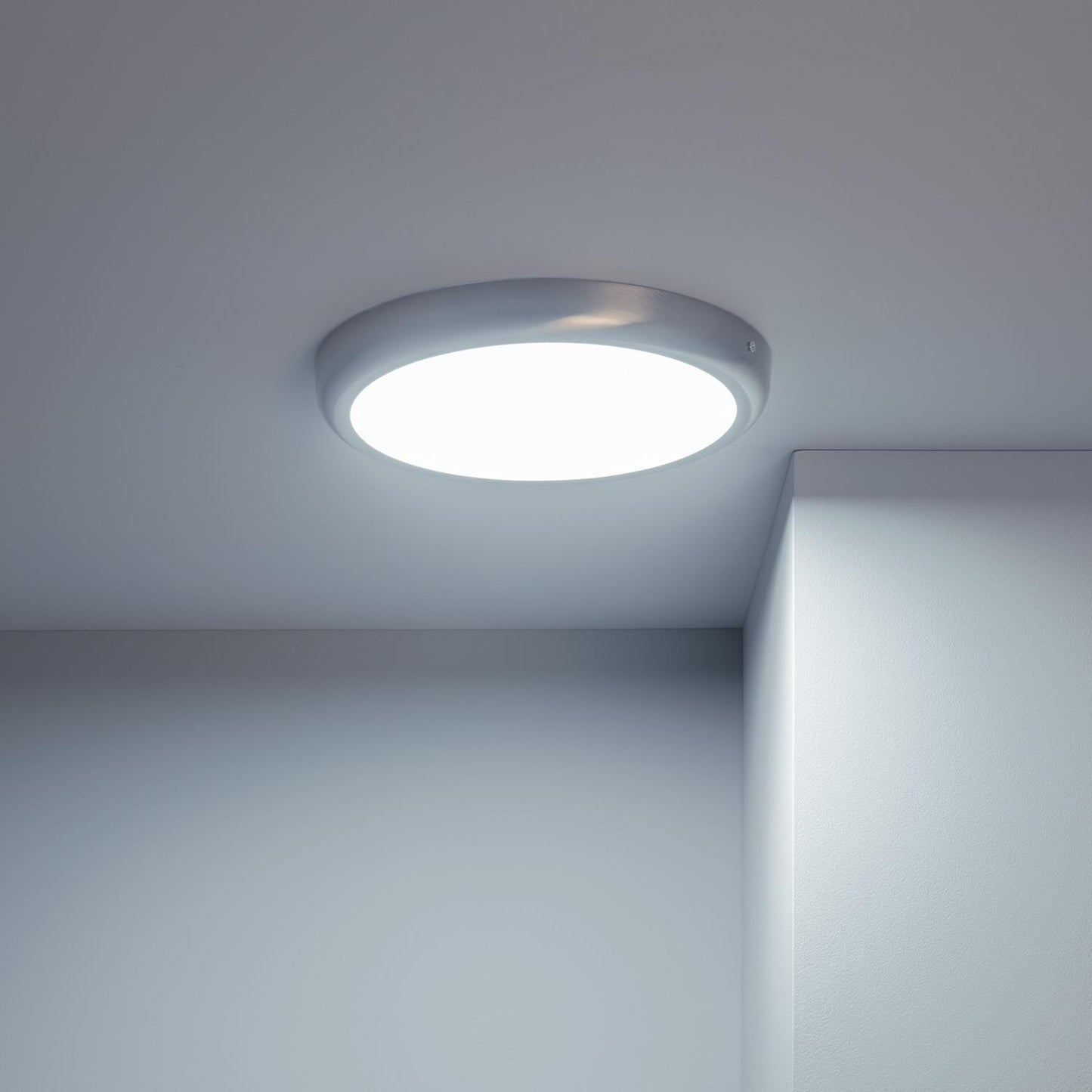 Plafonnier LED Rond 24W Métal Silver Ø300mm IP20