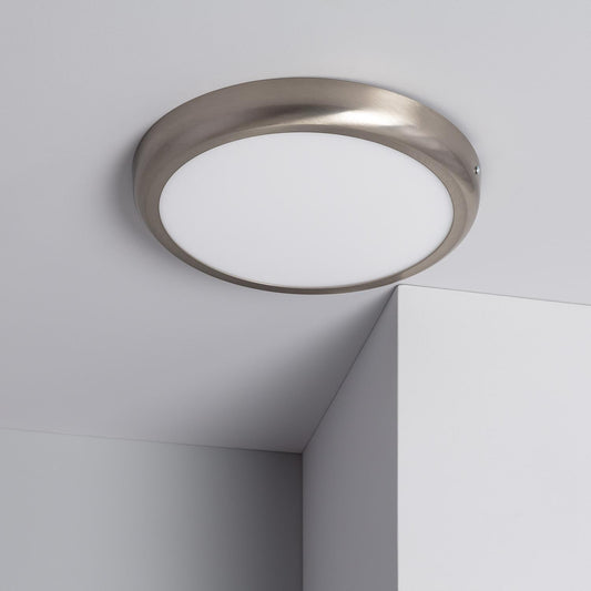 Plafonnier LED Rond 24W Métal Silver Ø300mm IP20